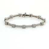Philippe Charriol Diamond Flamme Blanche Link Bracelet 18k White Gold