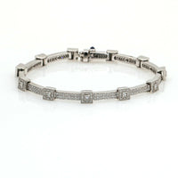Philippe Charriol Diamond Flamme Blanche Link Bracelet 18k White Gold