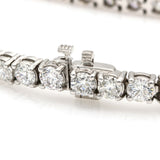 16.55 ct F-G/SI1 Women's Classic Diamond Tennis Bracelet in 14k White Gold