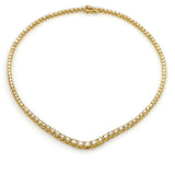 Women's Diamond Riviera Necklace in 14k Yellow Gold
