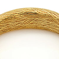 Chimento Leaves Hinged Bangle Bracelet in 18k Yellow Gold