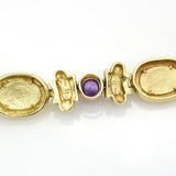 Lady Godiva Woman on a Horse Gemstone Statement Bracelet in 18k Yellow Gold