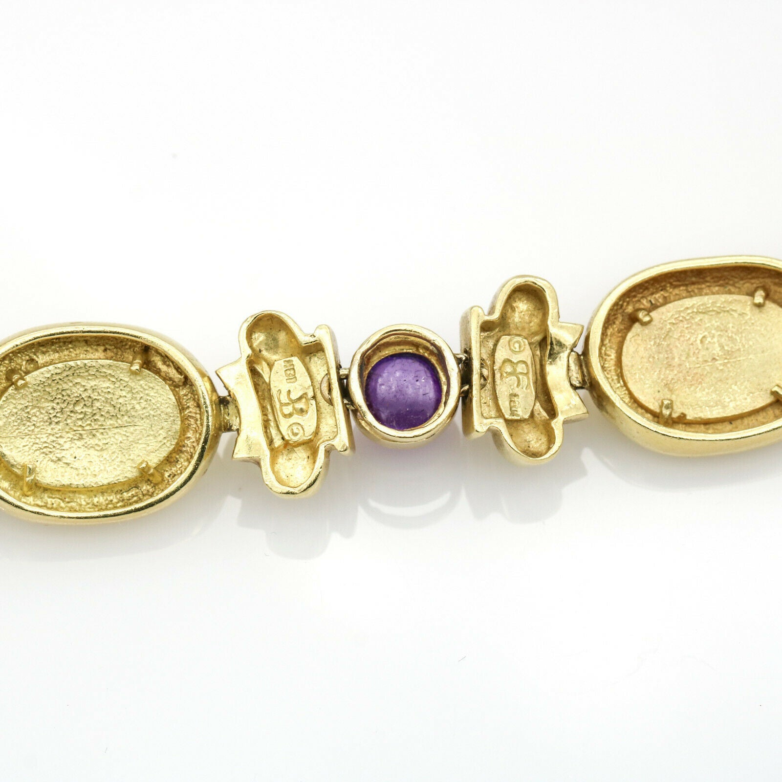 Lady Godiva Woman on a Horse Gemstone Statement Bracelet in 18k Yellow Gold