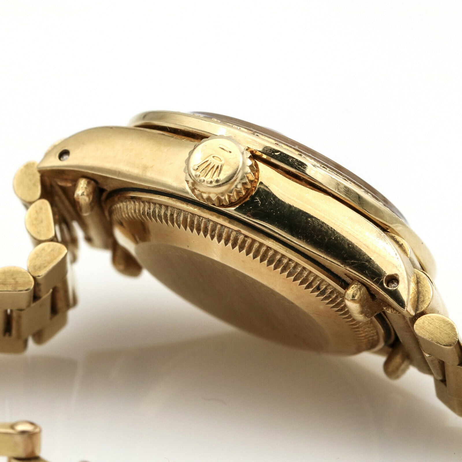Rolex Lady Datejust President 18k Yellow Gold Watch Diamond MOP 69178