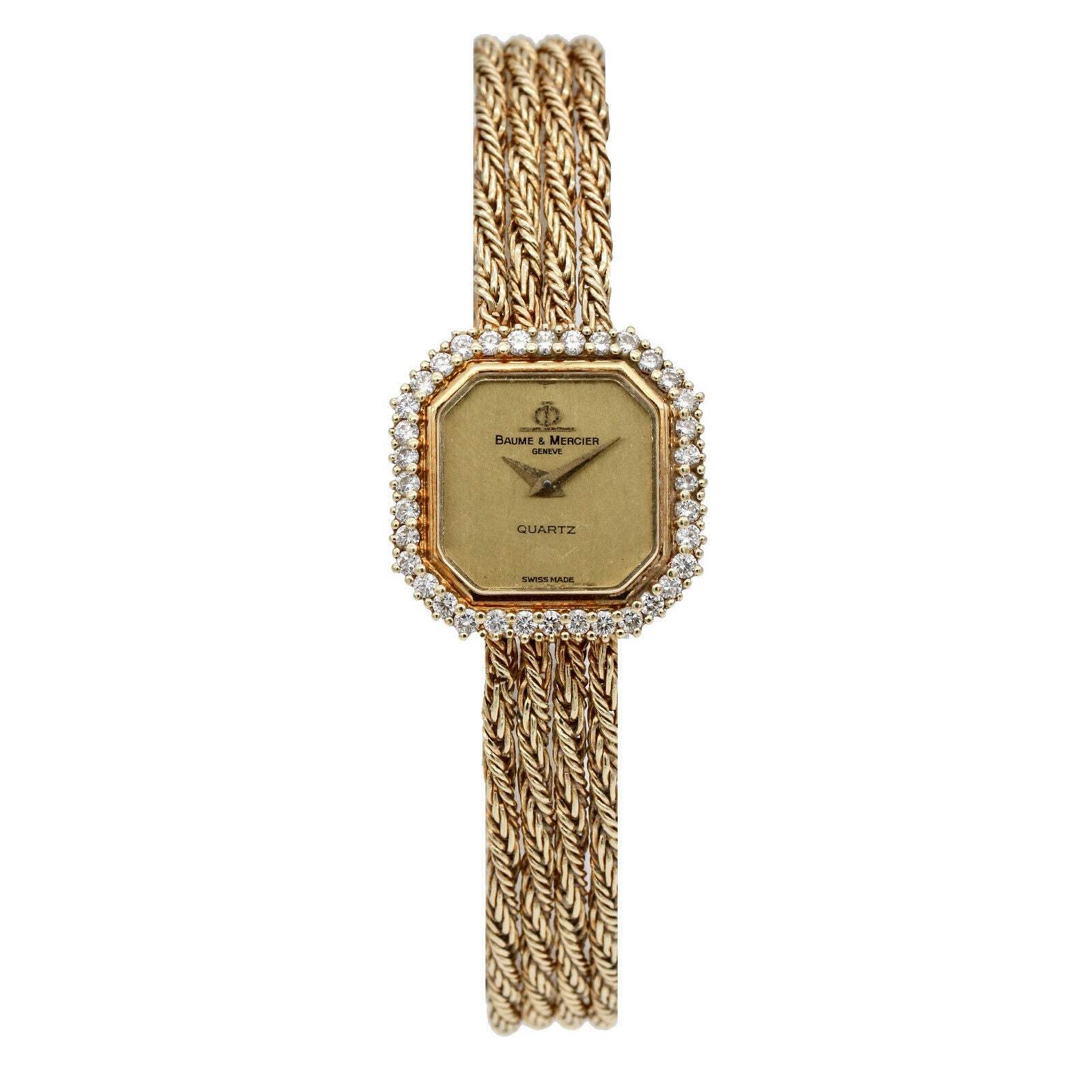 Baume & Mercier Vintage Women's 14k Gold Watch with Diamond