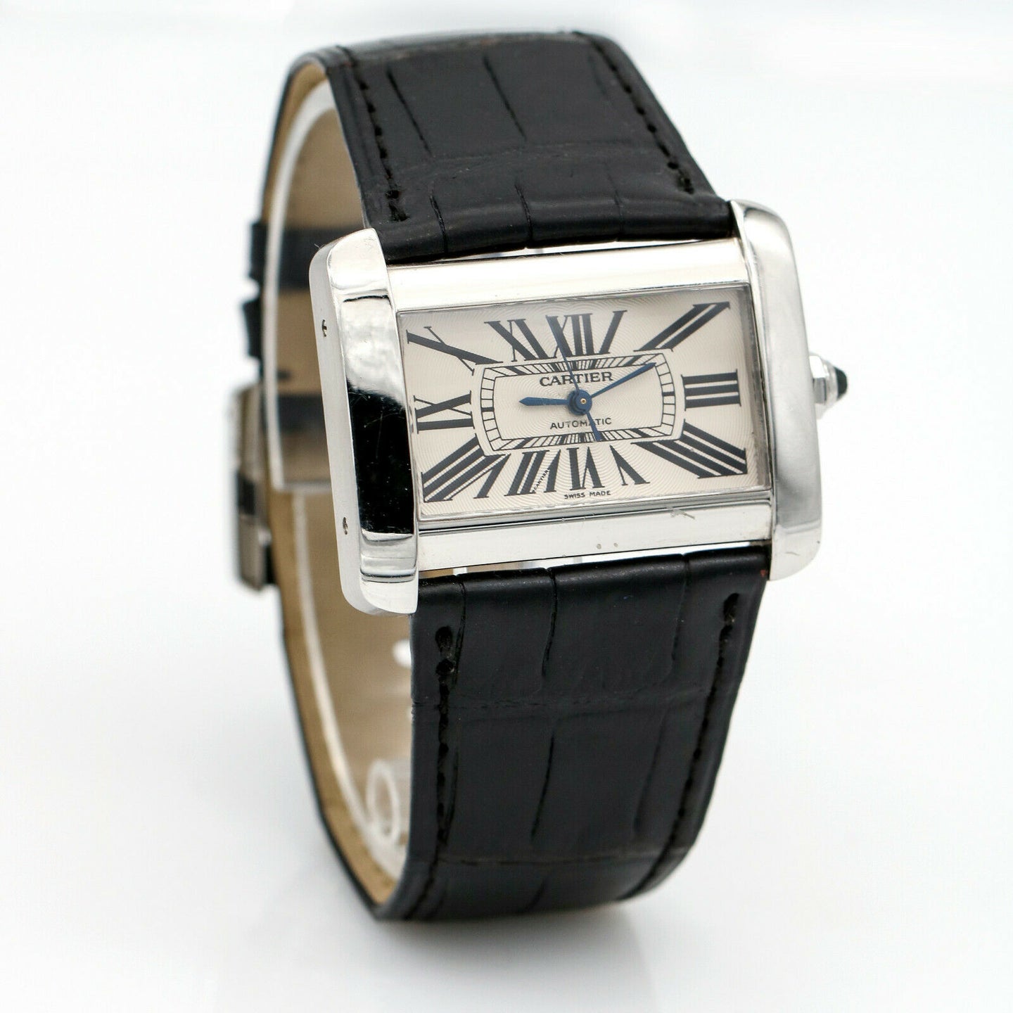 Cartier Tank Divan Automatic Watch in Stainless Steel W6300755