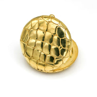 Tiffany & Co. Alligator Textured Compact in 18k Yellow Gold Vintage