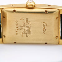 Cartier Tank Americaine 18k Yellow Gold Diamond Automatic Watch with Box